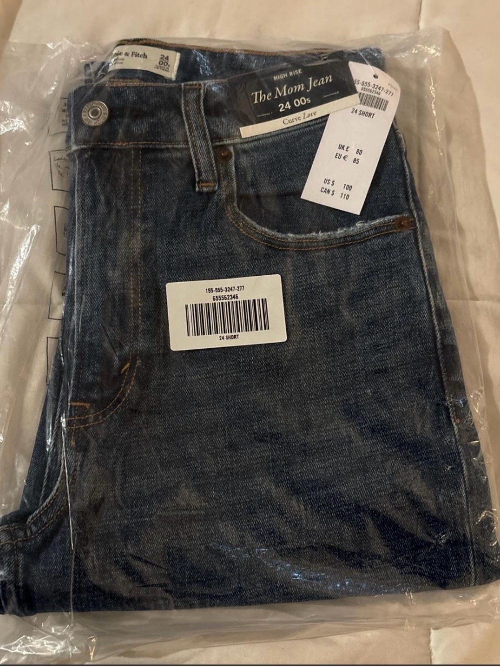 NWT Abercrombie & Fitch medium wash Women's Jeans SZ 24